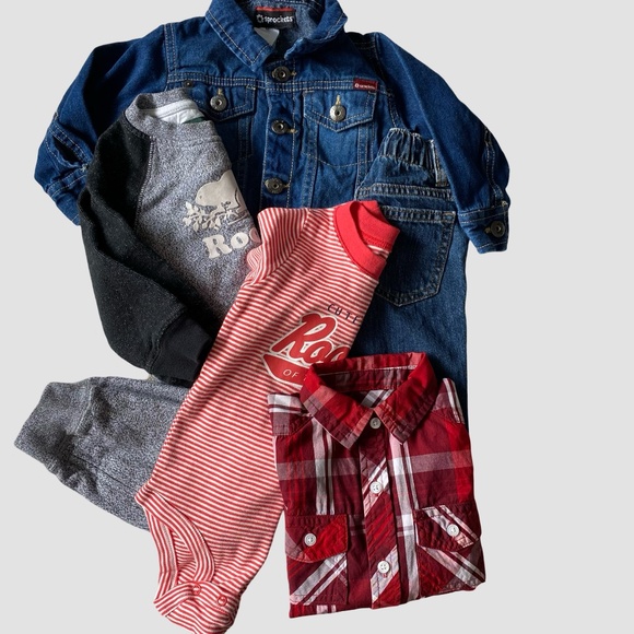 Boys Sz-18-24 months- 5 piece Bundle- Old Navy, Carters, Roots, Joe , Sprockets - Picture 1 of 16